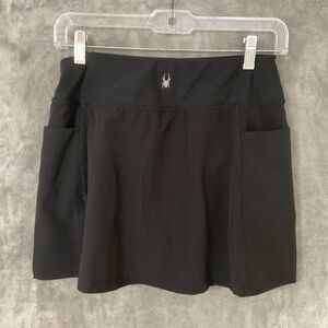 Spyder Active Skirt/shorts Skort Women small Black pockets, Athlesiure  hiking